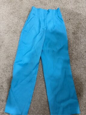 light blue zara trousers
